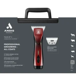 Andis Pulse ZR II Wide Klippmaskin Röd