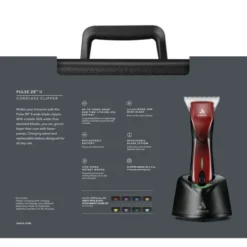 Andis Pulse ZR II Wide Klippmaskin Röd