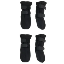 Basic Paws Fleece Hundskor Svart 4-pack