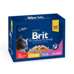 Brit Premium Cat Adult Fish & Meat in Gravy Multipack 12 x 85 g