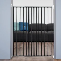 DogSpace Charlie Hundgrind Svart 62,5-106,8x103 cm
