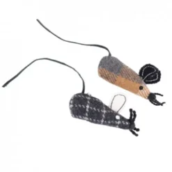 Gaia Upcycled Wool Kattleksak Mus 2-pack