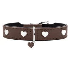 Hunter Hundhalsband Läder Love Brun
