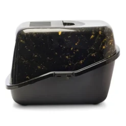Savic Kattlåda Nestor Marble Svart/Guld 56 x 39 x 38,5 cm