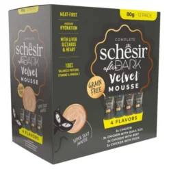Schesir Cat Adult After Dark Velvet Mousse Multipack 12 x 80 g