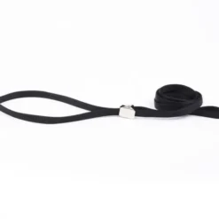 Show Dog Show Lead Platt med Clip, Svart